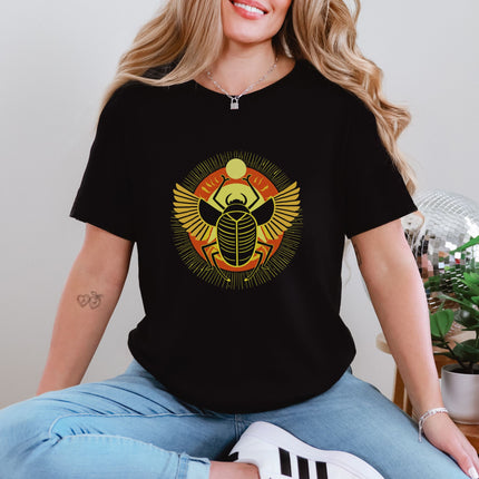 Egyptian Scarab Beetle T-Shirt | Khepri Ancient Egypt God Mythology Tee