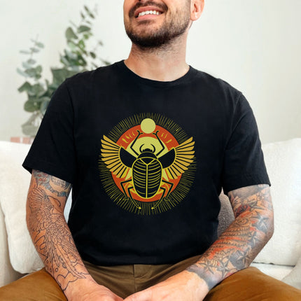 Egyptian Scarab Beetle T-Shirt | Khepri Ancient Egypt God Mythology Tee
