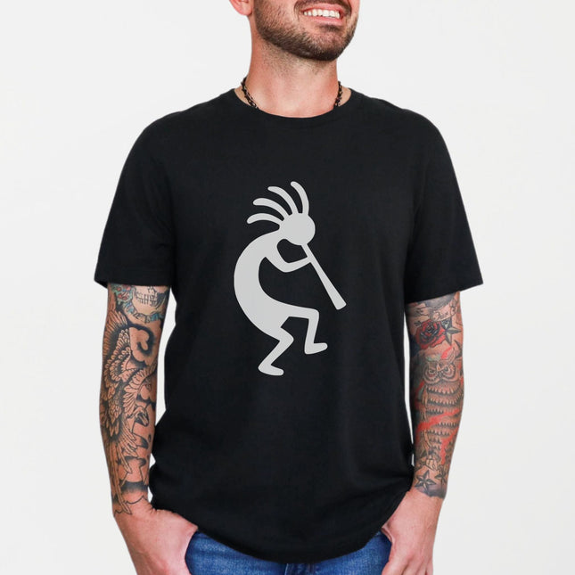 Kokopelli Flute Player T-Shirt | Native American Inspired Unisex Tee Shirt