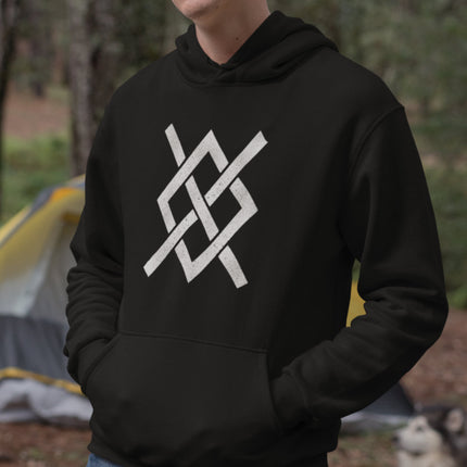 Gungnir Odin's Spear Hoodie | Norse Mythology Viking Symbol Distressed Pullover Hoodie