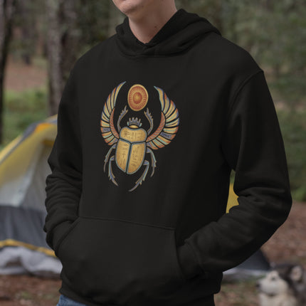 Khepri Scarab Egyptian Mythology Hoodie | Sun God Pullover Hoodie
