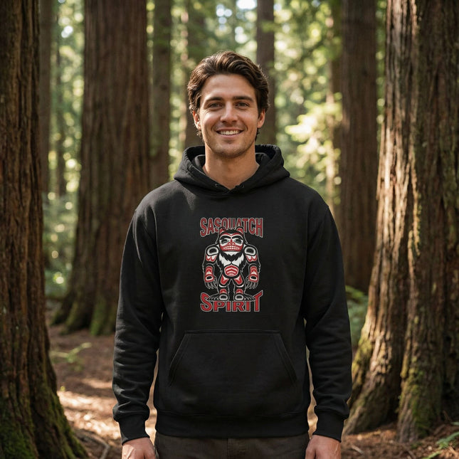 Sasquatch Spirit Hoodie | Bigfoot Indigenous Native American Art Hoodie
