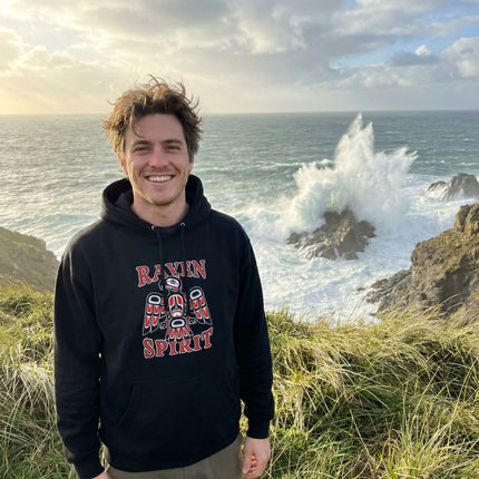 Raven Spirit Hoodie | Pacific Northwest Indigenous Native Art Pullover Hoodie