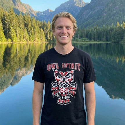 Owl Spirit Haida Formline Art T-Shirt | Indigenous Tribal Owl Tee | Spirit