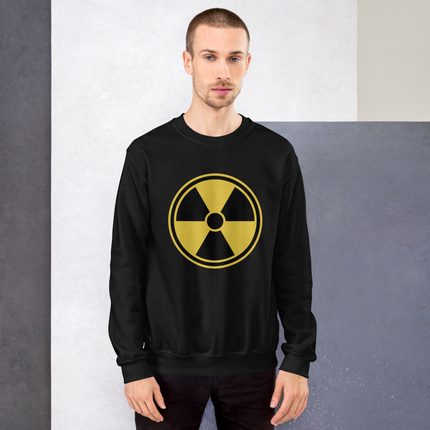 Radiation Hazard Symbol Sweatshirt | Nuclear Warning Graphic Pullover Sweatshirt