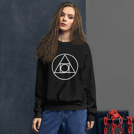 Alchemy symbol sacred geometry pullover featuring the Philosopher's Stone design print.