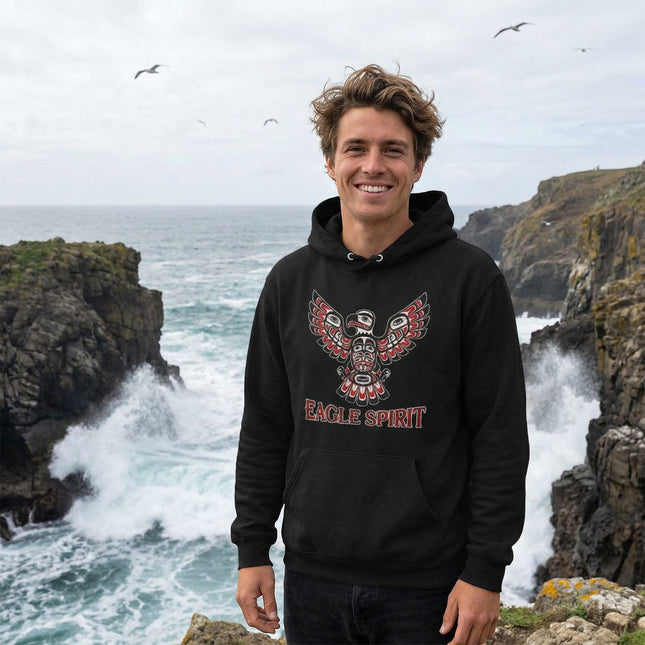 Native American Eagle Spirit Hoodie | Tribal Indigenous Art Pullover Hoodie