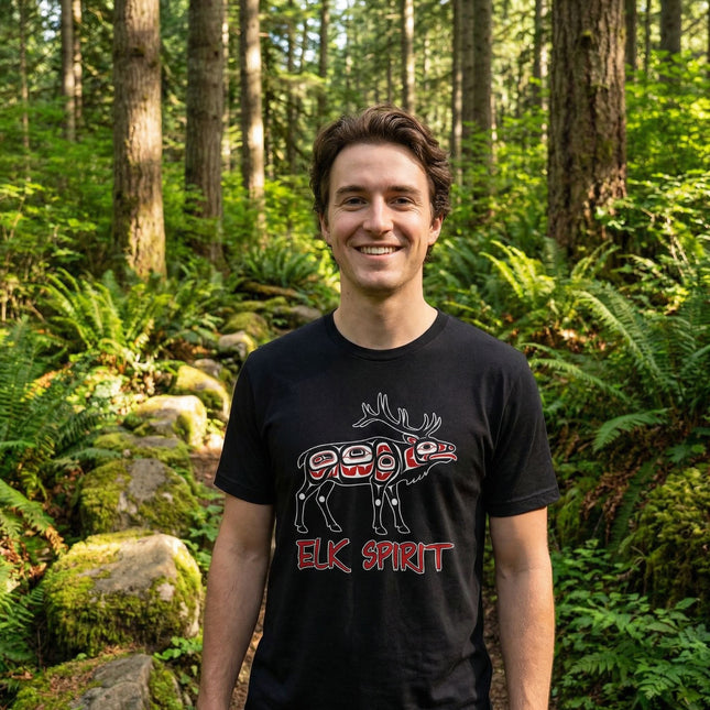 Elk Spirit Native American Formline Art Wildlife T-Shirt | Spirit