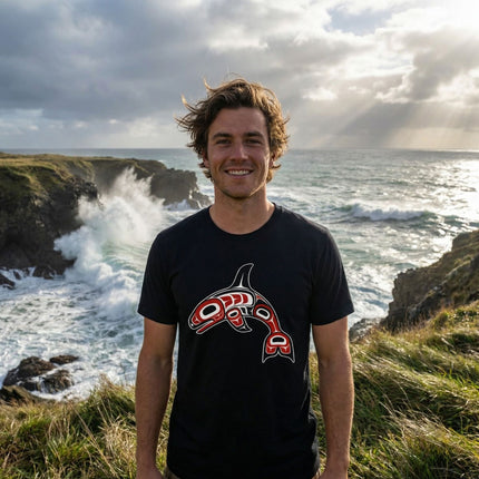 Indigenous Orca Formline Art T-Shirt | Northwest Coast Killer Whale Design | Whale