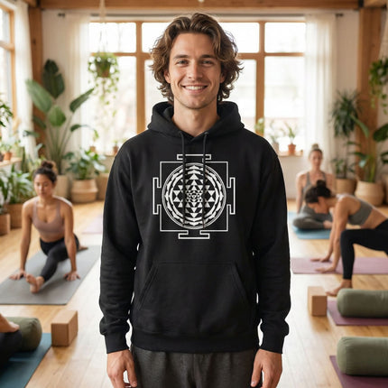 Sri Yantra Sacred Geometry Hoodie | Hindu Mandala Spiritual Pullover Hoodie