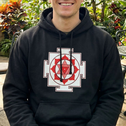Bagalamukhi Yantra Hoodie | Hindu Sacred Geometry Protection Pullover Hoodie