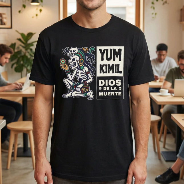Yum Kimil Mayan Death God Skeleton T-Shirt | Mesoamerican Mythology Tee | V2