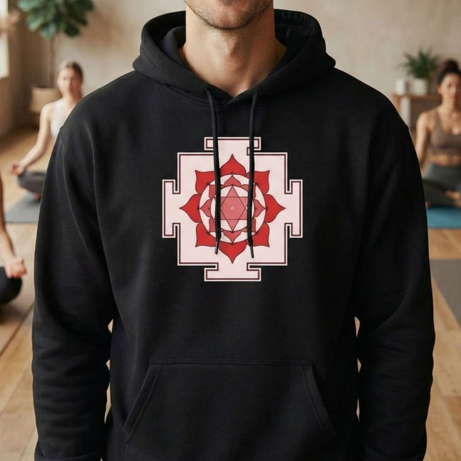 Bhuvaneshwari Yantra Hoodie | Sacred Geometry Spiritual Unisex Pullover Hoodie