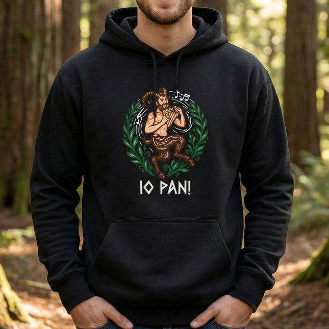 IO PAN! Satyr Panpipes Hoodie | Greek Mythology Music Faun Unisex Pullover V4