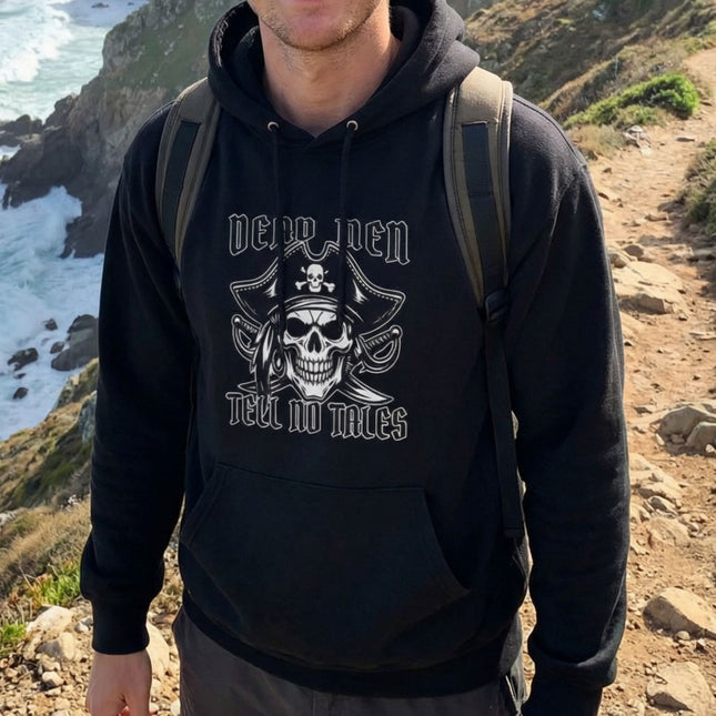 Dead Men Tell No Tales Pirate Skull & Swords Hoodie | Graphic Pullover Hoodie
