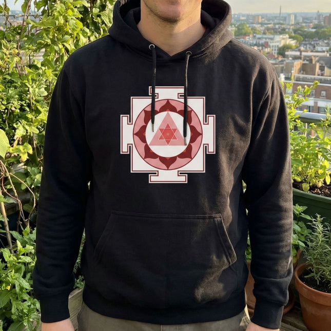 Ganesha Yantra Hoodie | Sacred Geometry Hindu Symbol Unisex Pullover Hoodie