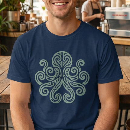 Tribal Octopus T-Shirt | Celtic Swirl Kraken Graphic Tee | Comfort Colors