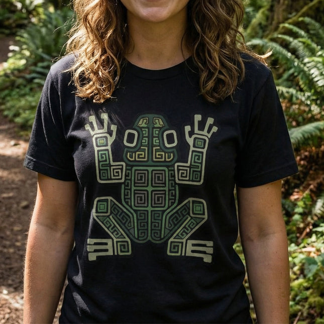 Ancient Mayan Frog Geometric Symbol T-Shirt | Tribal Art Tee | Comfort Colors