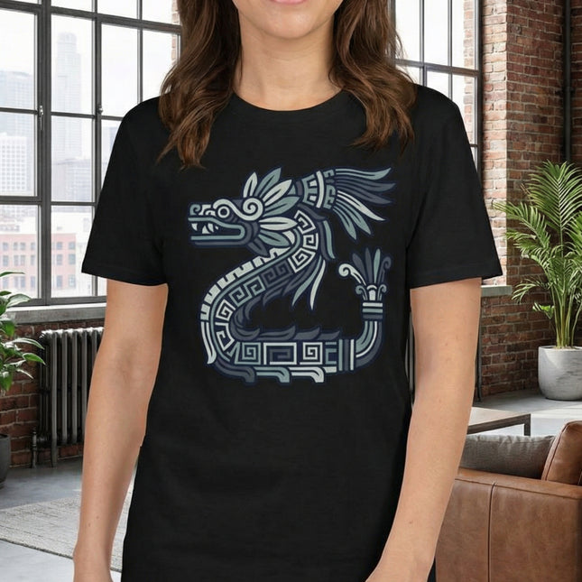 Quetzalcoatl Feathered Serpent T-Shirt | Aztec Mayan Mythology Tee