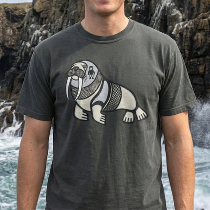 Inuit Walrus Graphic T-Shirt | Arctic Indigenous Symbol Tee | Comfort Colors