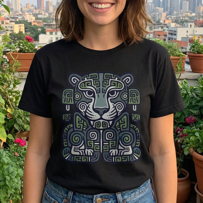 Mayan Jaguar T-Shirt | Ancient Mesoamerican Tribal Art Graphic Tee