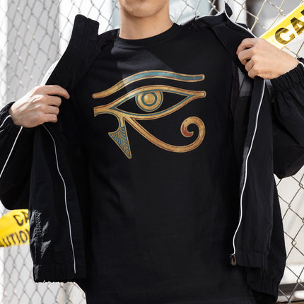 Golden Eye of Horus T-Shirt | Egyptian Mythology Symbol Tee