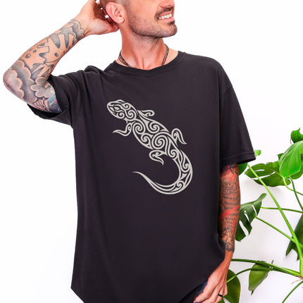Tribal Lizard Swirl Pattern Graphic Unisex Unisex T-Shirt | Comfort Colors