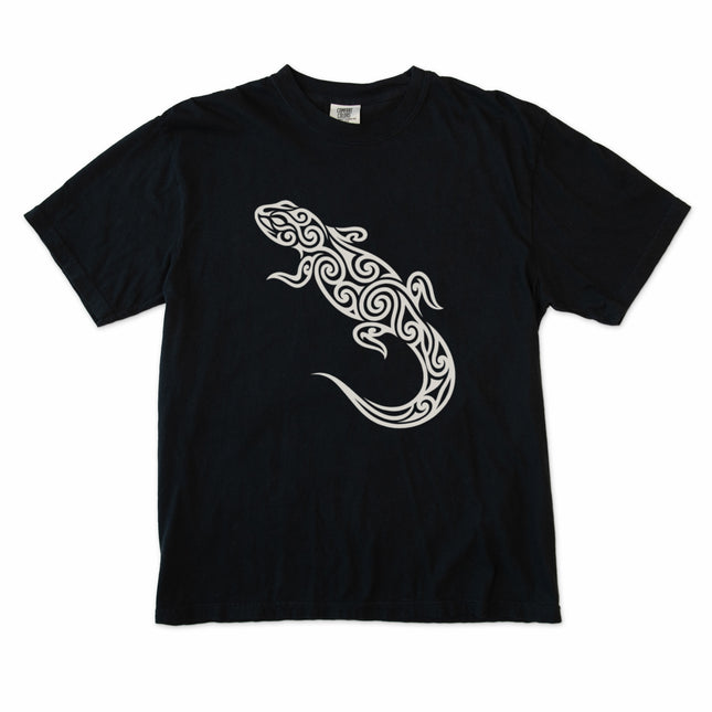 T-shirt unisexe à motif de tourbillon de lézard tribal | Couleurs confortables