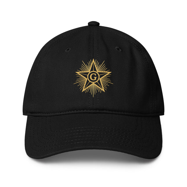 Masonic Blazing Star DTF Print Baseball Cap | Freemason Symbols Hat