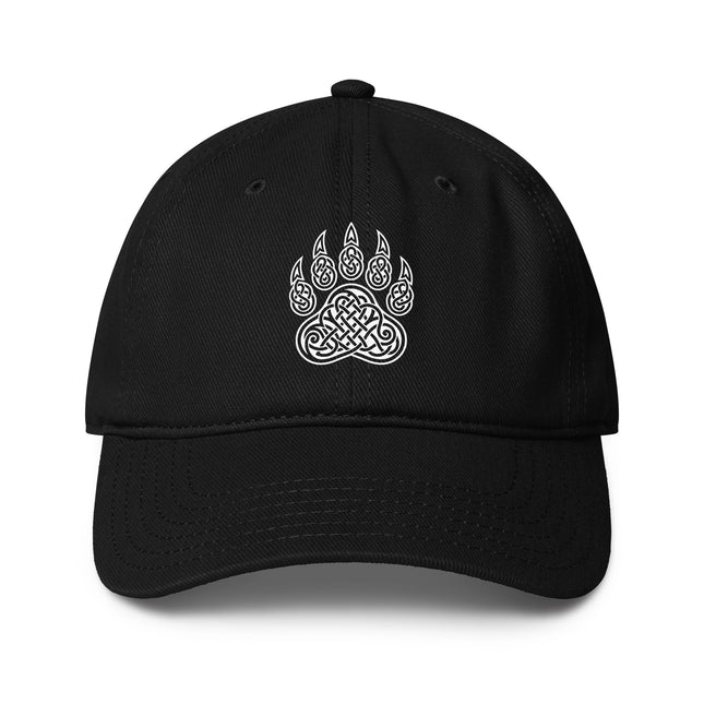 Celtic Bear Paw DTF Print Baseball Cap | Tribal Knotwork Art Hat