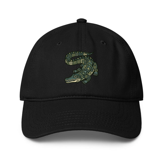 Mayan Crocodile DTF Print Baseball Cap | Ancient Civilization Art Hat