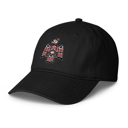 Northwest Coast Formline Raven art baseball cap design.