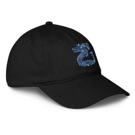 Aztec feathered serpent Quetzalcoatl print baseball cap.
