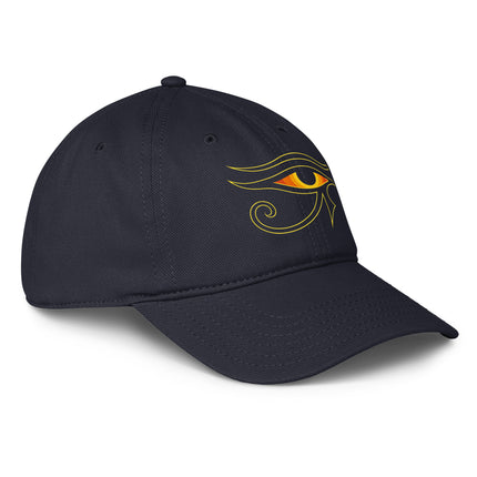 Ancient Egyptian Eye of Ra design baseball cap featuring DTF print.
