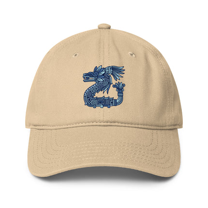 Aztec feathered serpent Quetzalcoatl print baseball cap.