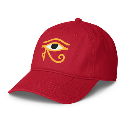Eye of Horus Egyptian symbol baseball cap with DTF print.