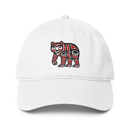 Haida Formline Bear art baseball cap featuring Pacific Northwest tribal design.