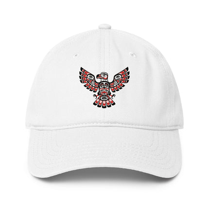 Formline Eagle print baseball cap, celebrating Pacific Northwest culture.