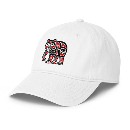 Haida Formline Bear baseball cap featuring Pacific Northwest art design.