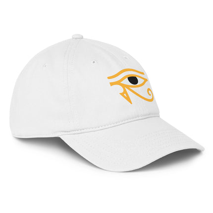 Eye of Horus Egyptian symbol baseball cap with DTF print.