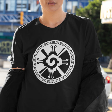 Hunab Ku Symbol T-Shirt | Black and White Circular Spiral Design Tee