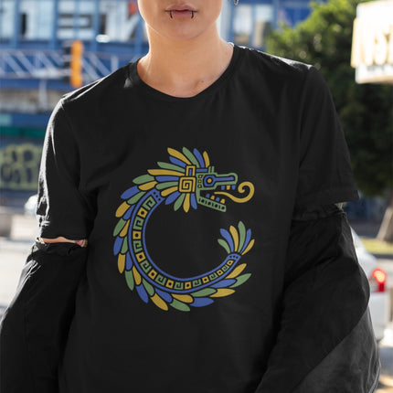 Aztec Feathered Serpent T-Shirt | Quetzalcoatl-Inspired Design Tee