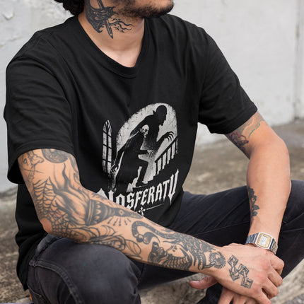 Nosferatu T-Shirt | Gothic Vampire Shadow and Staircase Graphic Tee