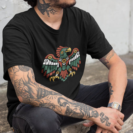 Aztec Eagle T-Shirt | Spread-Wing Mesoamerican Bird Graphic Tee