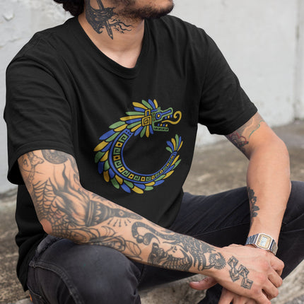 Aztec Feathered Serpent T-Shirt | Quetzalcoatl-Inspired Design Tee