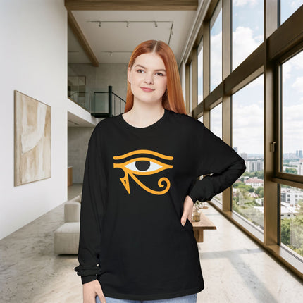 Egyptian Eye of Horus Long Sleeve T-Shirt | Wadjet Eye Graphic Tee