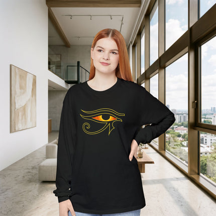 Eye of Ra Long Sleeve T-Shirt | Egyptian Sun Symbol Graphic Tee