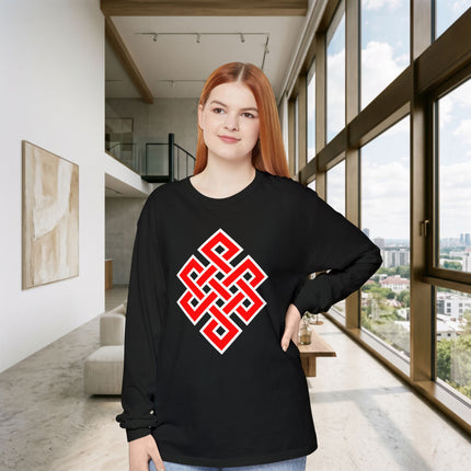 Endless Knot Long Sleeve T-Shirt | Buddhist Symbol Graphic Tee