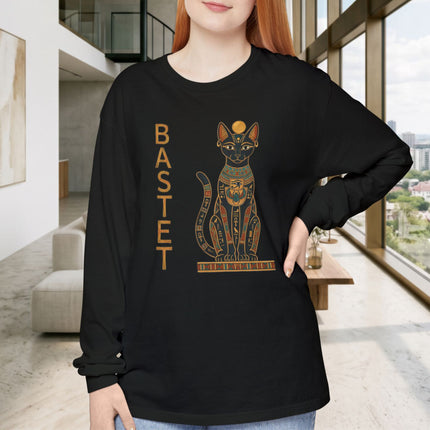 Bastet Cat T-Shirt | Ancient Egyptian Goddess Long Sleeve Tee