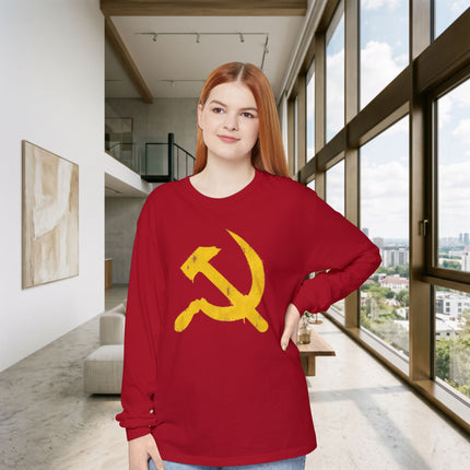 Hammer and Sickle Long Sleeve T-Shirt | Soviet Symbol Graphic